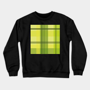 early summer plaid in happy yellow and juicy green seamless pattern Crewneck Sweatshirt